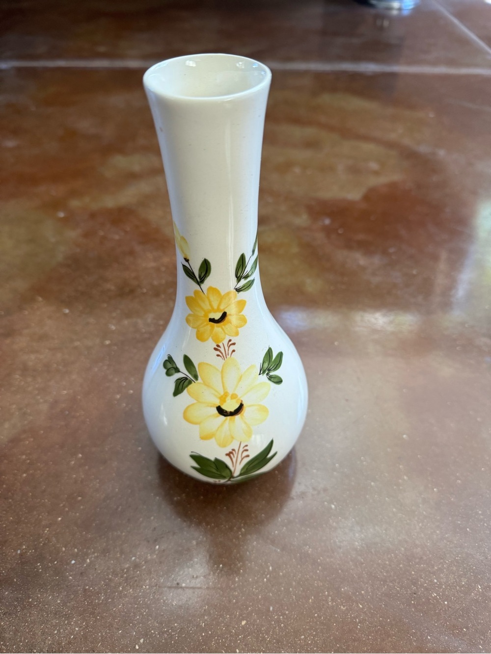 Vintage Flora Vase Portugal Hand Painted